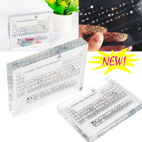 With Elements Acrylic Periodic Table Display Kids Teaching School Day Birthday Gifts Chemical Element Display Card Home Decor 3